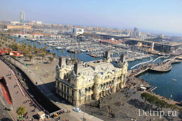 набережная Барселоны сверху