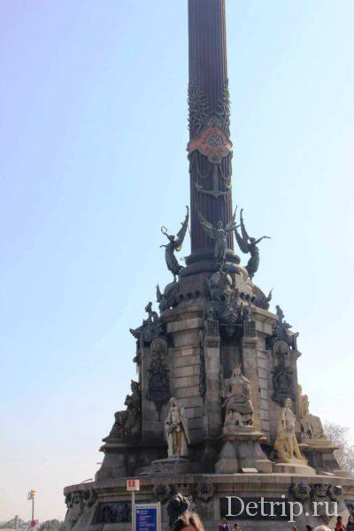 Украшение памятника Колумбу