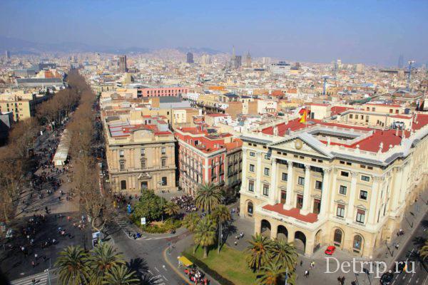 Вид на Барселону со смотровой площадки