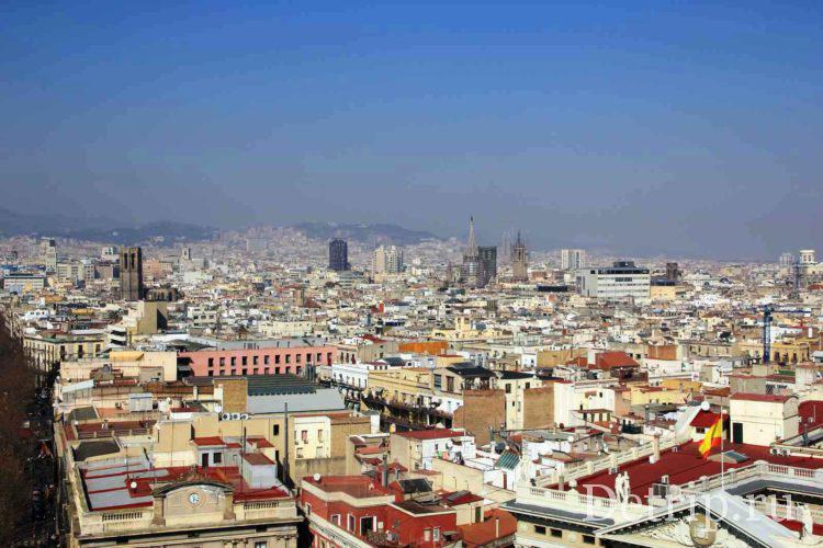 Вид на центр Барселоны